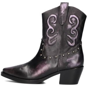 Goosecraft, Schoenen, Dames, Paars, 39 EU, Leer, Paarse Cowboy Laarzen Viv 1-A