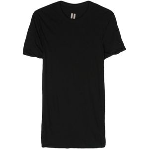 Rick Owens, Zwart Dubbellaags Katoenen T-Shirt Zwart, Heren, Maat:S