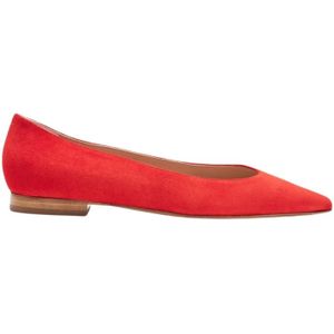 Scarosso, Schoenen, Dames, Rood, 39 EU, Suède, Rode Suède Ballet Flats