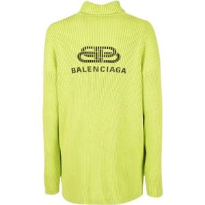 Balenciaga Vintage, Pre-owned, Heren, Groen, M, Pre-owned Cotton tops