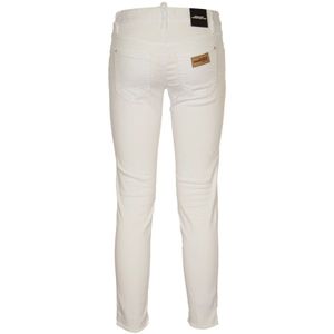 Dsquared2, Jeans, Dames, Wit, S, Denim, Witte Denim Jeans