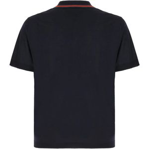 Gucci, Tops, Heren, Blauw, M, Wol, Klassieke Polo Shirt voor Mannen