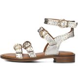 Bronx, Schoenen, Dames, Geel, 38 EU, Leer, Gouden Metallic Sandalen met Studs