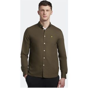 Lyle & Scott, Overhemden, Heren, Groen, XS, Geweven Oxford Overhemd