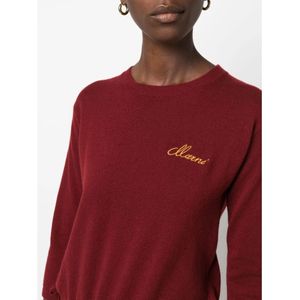 Marni, Truien, Dames, Rood, S, Wol, Round-neck Truien