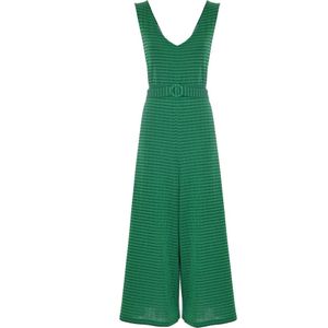 Kocca, Jumpsuits & Playsuits, Dames, Groen, XL, Katoen, Gestreepte katoenen jumpsuit