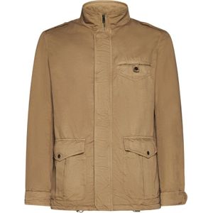 Herno, Jassen, Heren, Bruin, L, Katoen, Beige Waterafstotende Jas