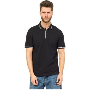 Armani Exchange, Blauw Polo Shirt met Logo Detail Blauw, Heren, Maat:S