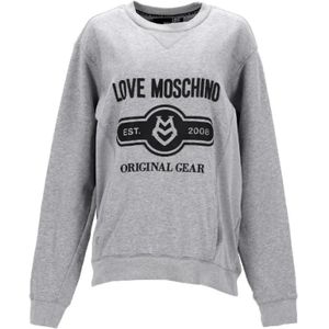 Moschino Pre-Owned, Pre-owned, Dames, Grijs, L, Katoen, Pre-owned Cotton tops