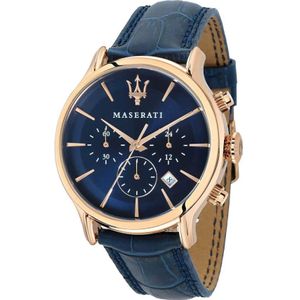 Maserati, Accessoires, Heren, Geel, ONE Size, Blauwe Quartz Horloge voor Mannen