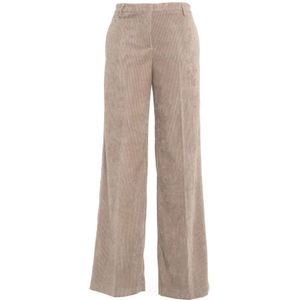 Gender, Broeken, Dames, Beige, M, Wijde Pijp Corduroy Broek