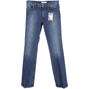Saint Laurent, Jeans, Dames, Blauw, L, Katoen, Cotton jeans