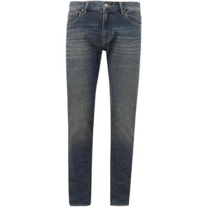 Armani Exchange, Jeans, Heren, Grijs, L, Katoen, Stretch Cotton Five Pocket Broeken
