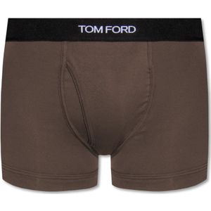 Tom Ford, Boxershorts met logo Bruin, Heren, Maat:S