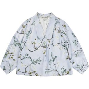 Munthe, Blouses & Shirts, Dames, Veelkleurig, S, Groene Stoffige Top met V-Hals