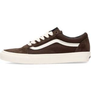 Vans, Schoenen, Heren, Bruin, 41 EU, Suède, Oversized Lace Lage Schoen Bruin/Zwart