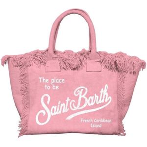 Saint Barth, Tassen, Dames, Roze, ONE Size, Katoen, Canvas Handtas in Vanity Pink