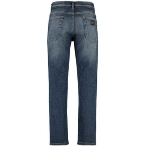 Dolce & Gabbana, Jeans, Heren, Blauw, M, Katoen, Contraststiksels Loszittende Jeans