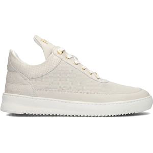 Filling Pieces, Schoenen, Heren, Wit, 41 EU, Leer, Witte lage top sneakers met gouden details