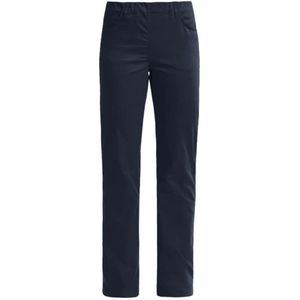 LauRie, Broeken, Dames, Blauw, 5Xl, Katoen, Klassieke Navy Straight-Leg Broek