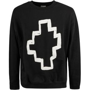 Marcelo Burlon, Sweatshirts & Hoodies, Heren, Zwart, S, Trainingsshirt, Cross Tempera Design