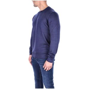 Fay, Sweatshirts & Hoodies, Heren, Blauw, 3Xl, Wol, Blauwe Trui voor Mannen