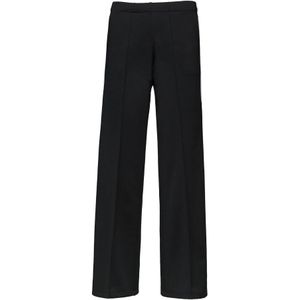 Douuod Woman, Lange broek met elastische taille Zwart, Dames, Maat:S