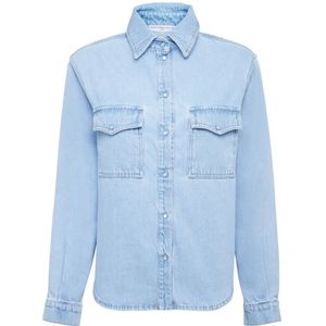 MVP wardrobe, Blouses & Shirts, Dames, Blauw, L, Katoen, Zonsondergang Streep Overhemd