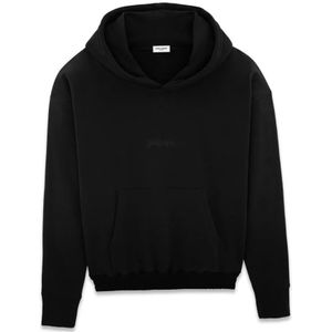 Saint Laurent, Sweatshirts & Hoodies, Heren, Zwart, L, Katoen, Hoodies