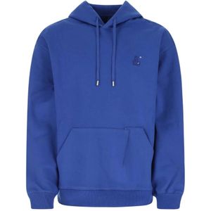 Ader Error, Sweatshirts & Hoodies, Heren, Blauw, S, Katoen, Elektrisch blauw katoenen blend oversized sweatshirt