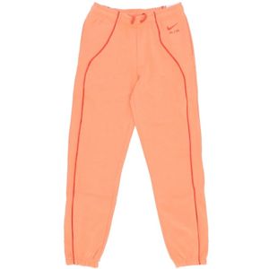 Nike, Broeken, Dames, Oranje, L, Katoen, Fleece Trainingsbroek Oranje Joggers