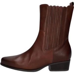 Gabor, Schoenen, Dames, Bruin, 37 EU, Leer, Stijlvolle Cognac Enkellaarsjes