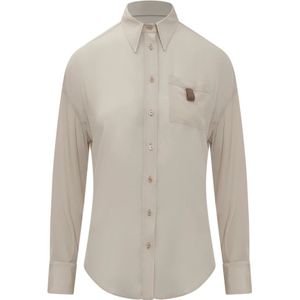 Brunello Cucinelli, Blouses & Shirts, Dames, Beige, L, Shirt