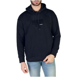 Calvin Klein, Heren Sweatshirt met Lange Mouwen Blauw, Heren, Maat:M