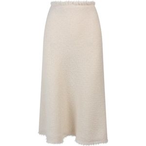 Alberta Ferretti, Midi Skirts Wit, Dames, Maat:L