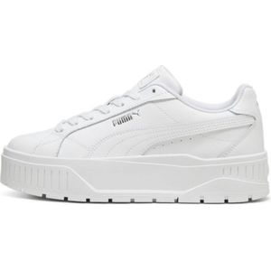 Puma, Schoenen, Dames, Wit, 36 EU, Leer, Dames Leren Sneakers met Soft Foam+ Demping