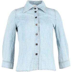 Chloé Pre-owned, Pre-owned, Dames, Blauw, M, Denim, Pre-owned Cotton outerwear
