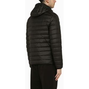 Stone Island, Jassen, Heren, Zwart, L, Zwarte Piuma Jas Urban Elegantie