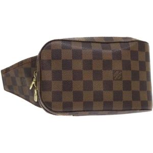 Louis Vuitton Vintage, Pre-owned, Dames, Bruin, ONE Size, Pre-owned Canvas shoulder-bags