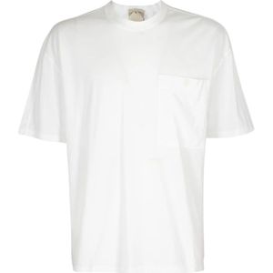 Ten C, Tops, Heren, Wit, M, Korte Mouw T-shirt