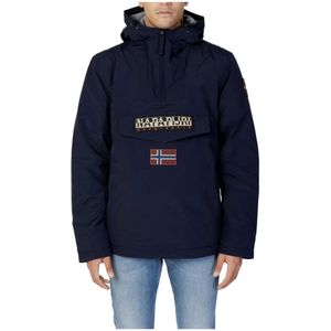 Napapijri, Jassen, Heren, Blauw, XL, Nylon, Down Jassen