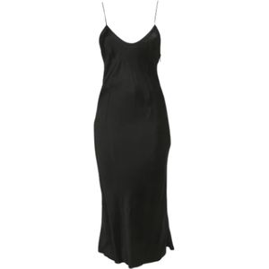 Yves Saint Laurent Vintage, Pre-owned, Dames, Zwart, S, Pre-owned Fabric dresses
