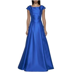 Blanca Vita, Kleedjes, Dames, Blauw, S, Polyester, Elegante Blauwe Avondjurk