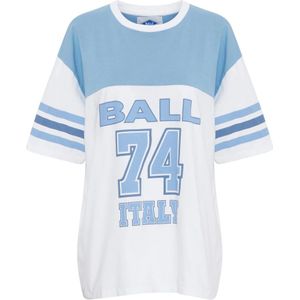 Ball, Tops, Dames, Wit, XS, Katoen, Sportieve Oversized T-shirt met Strepen