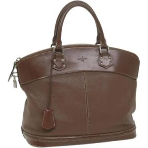 Louis Vuitton Vintage, Tweedehands leren handtassen Bruin, Dames, Maat:ONE Size