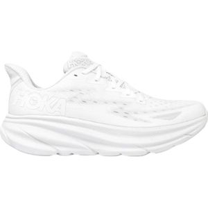 Hoka One One, Ademende Tech Stof Clifton 9 Sneakers Wit, Heren, Maat:43 1/2 EU