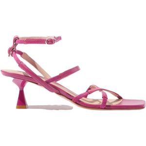 Scarosso, Schoenen, Dames, Roze, 36 EU, Leer, Sally Sandalen - Handgemaakte Italiaanse Elegantie