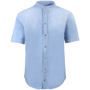 Dondup, Overhemden, Heren, Blauw, S, Denim, Stretch Denim Overhemd - Upgrade Jouw Garderobe