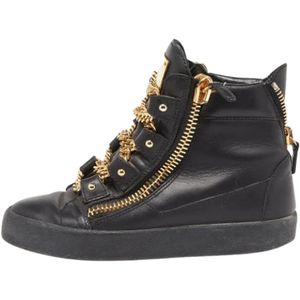 Giuseppe Zanotti Pre-owned, Pre-owned Leather sneakers Zwart, Dames, Maat:38 EU