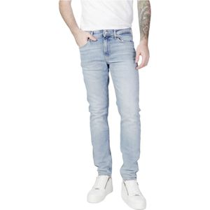 Calvin Klein Jeans, Tapered Jeans voor Heren Blauw, Heren, Maat:W32 L32